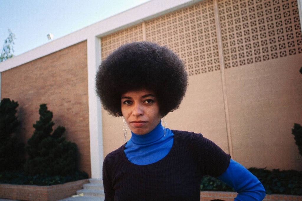 Activist Angela Davis with her signature afro