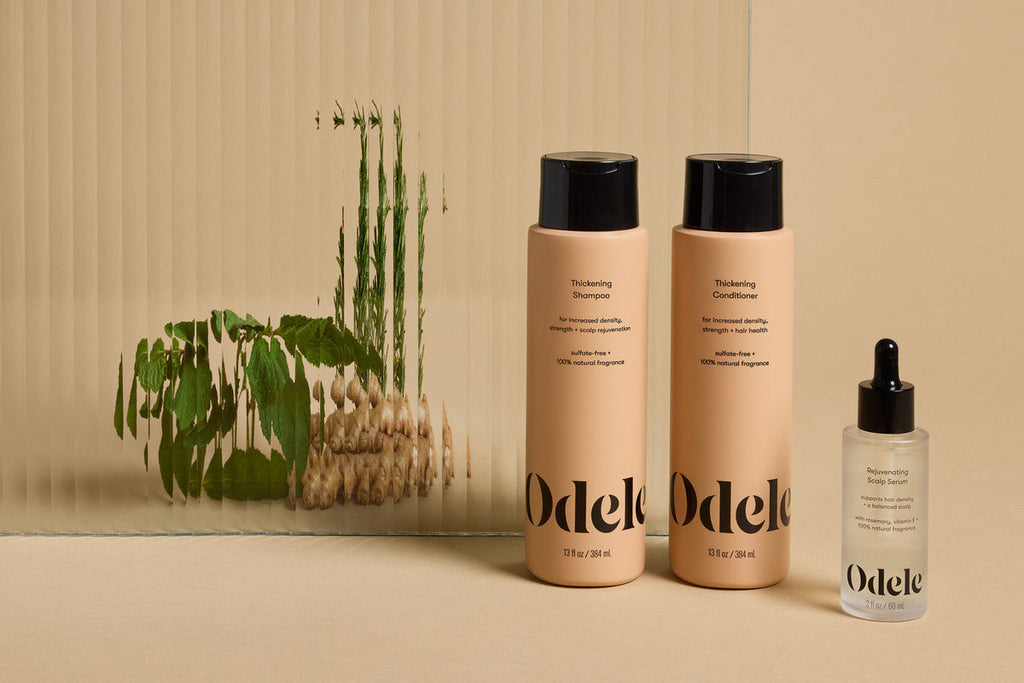 Odele Thickening Shampoo, Thickening Conditioner and Rejuvenating Scalp Serum