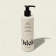 A white bottle of Leave-in Conditioner with a black pump, featuring deep moisture, frizz control, detangling, and sulfate-free care with 100% natural fragrance in an 8 fl oz (236 mL) size.